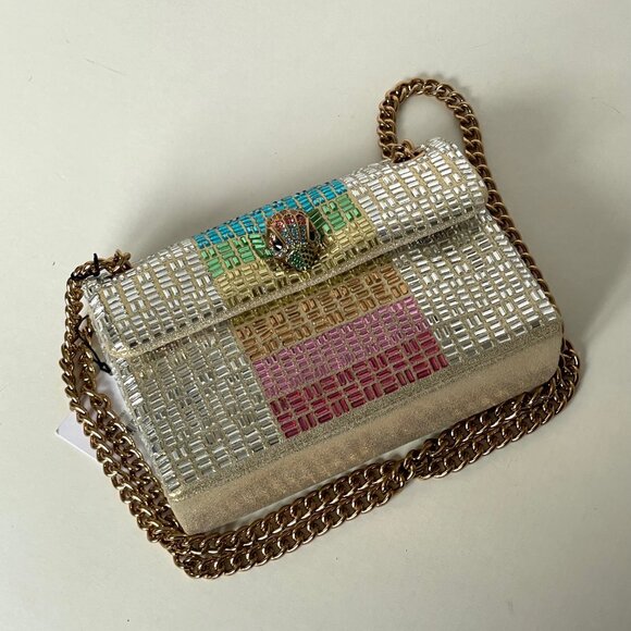 Kurt Geiger Mini Kensington Rainbow Crystal Beaded Crossbody Bag - Picture 12 of 16